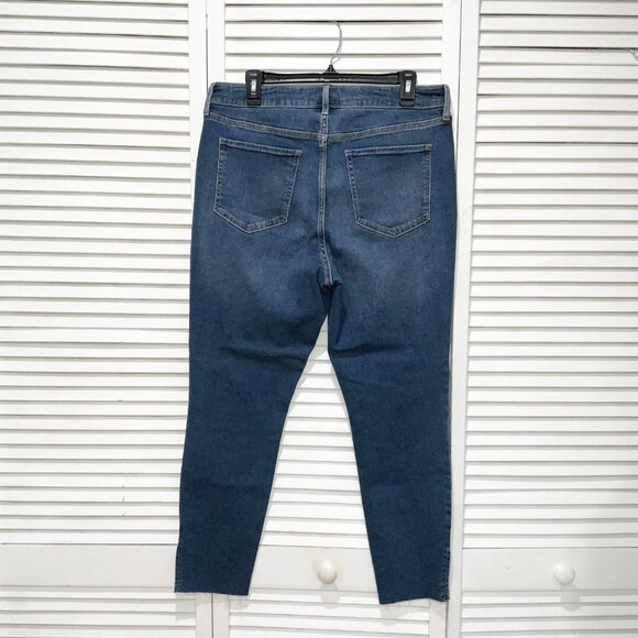 Old Nacy Mid-Rise Rockstar Super Skinny Dark Wash Jeans Size 14 - Picture 4 of 4